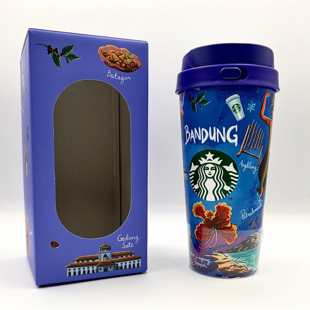 Starbucks City Collection Travel Tumbler - Bandung Indonesia Coffee / Tea RARE